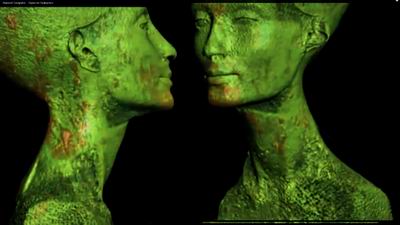Образы Нефертити, полученные на компьютерном томографе