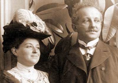 Людвиг Борхардт со своей супругой