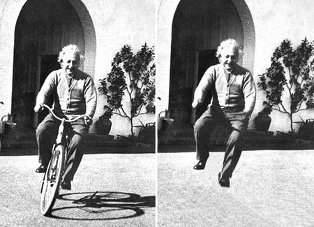 Эйнштейн на велосипеде