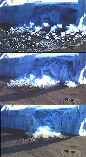 обрушение края ледника Фуртванглера