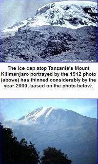 Kilimanjaro 1912 and 2000