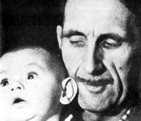 George Orwell and his son Richard, 1945