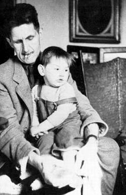 George Orwell and his son Richard