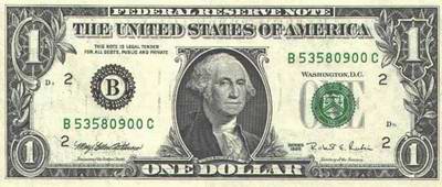 Джордж Вашингтон. Один доллар