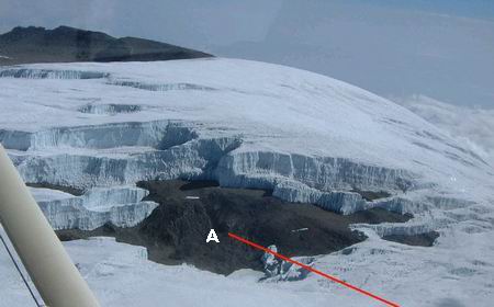 Область Северного ледника (Northern Glacier) имеет «проталину» (2000)